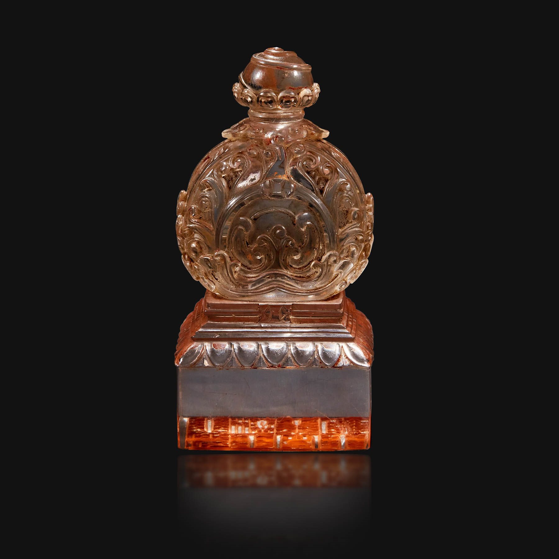 Chinese carved rock crystal seal